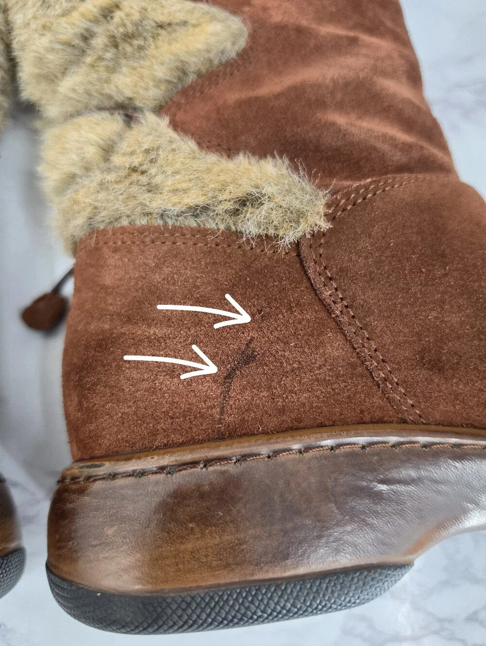 Dansko Fyodora Boot Brown Suede Mid-calf Winter Boots Faux Fur Boho Embroidered